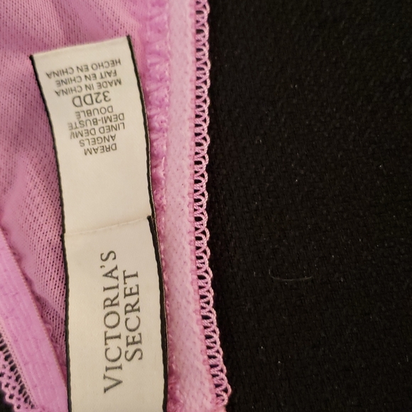 Victoria's Secret Dream Angels Lined Demi Bra 32DD 32E Pink gray silver … - Picture 10 of 10